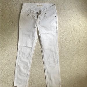 White denim in size 30, medium rise